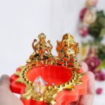 Decorative Water Sensor LED Diya (1 Pc) - Closeup Embroidery by Nari Haat, Indian ethnic wear, women clothing, design...