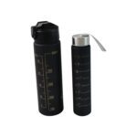 2 Pc Premium Black Motivational Water Bottle Set (900 ML + 300 ML) - Sleeve Design by Nari Haat, Indian ethnic wear, ...