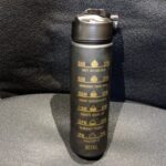 2 Pc Premium Black Motivational Water Bottle Set (900 ML + 300 ML) - Fabric Detail by Nari Haat, Indian ethnic wear, ...