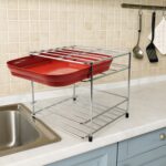 Premium Stainless Steel Multipurpose Utensils Storage Stand Set - Closeup Embroidery by Nari Haat, Indian ethnic wear...