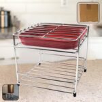 Premium Stainless Steel Multipurpose Utensils Storage Stand Set - Front View by Nari Haat, Indian ethnic wear, women ...