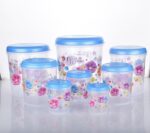 Air Tight Plastic Transparent Container Set - Front View by Nari Haat, Indian ethnic wear, women clothing, designer suit