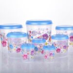 Air Tight Plastic Transparent Container Set - Front View by Nari Haat, Indian ethnic wear, women clothing, designer suit