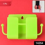 1 Pc Neon Green Wallmount Mobile Stand With Hook - With Dupatta by Nari Haat, Indian ethnic wear, women clothing, des...
