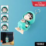 Cartoon Character Design Cute Action Figure Keychain (Mix  Design & 1 Pc) - With Dupatta by Nari Haat, Indian ethnic ...