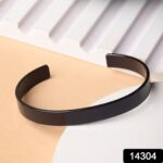 Stylish Black-Plated Stainless-Steel kada (1 Pc) - With Dupatta by Nari Haat, Indian ethnic wear, women clothing, des...