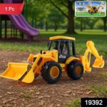 LALA Friction Powered JCB Style Backhoe Loader Construction Toy Truck for Kids (1 Pc) - With Dupatta by Nari Haat, In...