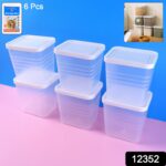 Transparent Square Plastic Food Storage Container Set (6 Pc) - With Dupatta by Nari Haat, Indian ethnic wear, women c...