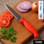 Stainless Steel Serrated Kitchen Knife (1 Pc) - With Dupatta by Nari Haat, Indian ethnic wear, women clothing, design...