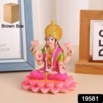 Beautiful Decorative Lakshmi Mata Idol Sitting on Lotus (1 Pc) - With Dupatta by Nari Haat, Indian ethnic wear, women...