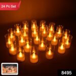 Flameless Candles with Transparent plastic Covers Set of 24 Pcs LED - With Dupatta by Nari Haat, Indian ethnic wear, ...