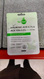In’lief Hyaluronic Acid 0.1% & Aloe Vera 0.5% Hydrating Facial mask (1 Pc) - Full Detail by Nari Haat, Indian ethni...