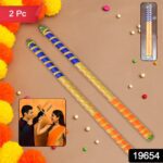 Traditional Decorative Dandiya Sticks Pair for Navratri, Garba (2 Pc) - With Dupatta by Nari Haat, Indian ethnic wear...