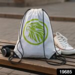 Multipurpose Drawstring Backpack with Printed Eagle Design (1 Pc) - With Dupatta by Nari Haat, Indian ethnic wear, wo...