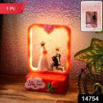 Romantic LED Love Couple Decorative Night Lamp Showpiece (1 Pc) - With Dupatta by Nari Haat, Indian ethnic wear, wome...