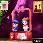 Decorative Love Couple LED Figurine Light (1 Pc) - With Dupatta by Nari Haat, Indian ethnic wear, women clothing, des...