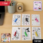 Coloring Book for Kids 6 Sheets with 6 Colorful Markers  (1 Set) - With Dupatta by Nari Haat, Indian ethnic wear, wom...