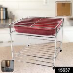 Premium Stainless Steel Multipurpose Utensils Storage Stand Set - With Dupatta by Nari Haat, Indian ethnic wear, wome...
