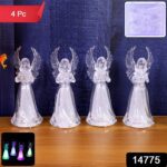 Battery Operated LED Angel Decorative Lights (4 Pc / Set) - With Dupatta by Nari Haat, Indian ethnic wear, women clot...