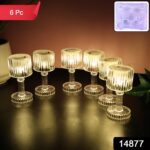 Set of 6 LED Crystal-Effect Table Lamps - With Dupatta by Nari Haat, Indian ethnic wear, women clothing, designer suit