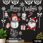Christmas Theme Decorative Wall Sticker 90x60 cm – (1 Pc) - With Dupatta by Nari Haat, Indian ethnic wear, women cl...