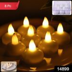 Round LED Flameless Tealight Candles - (8 Pc) - With Dupatta by Nari Haat, Indian ethnic wear, women clothing, design...