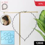 Premium Metal Zigzag Hair Bands for Men & Women (6 Pc) - With Dupatta by Nari Haat, Indian ethnic wear, women clothin...