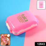 Portable Pink Dual-Sided Pill Organizer Box (1 Pc) - With Dupatta by Nari Haat, Indian ethnic wear, women clothing, d...