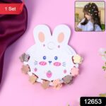 Premium Flower-Shaped Mini Hair Claw Clip Set - With Dupatta by Nari Haat, Indian ethnic wear, women clothing, design...