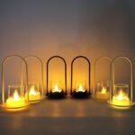 Decorative Wind Light Style Plastic Flameless LED Candles (6 Pc) - Closeup Embroidery by Nari Haat, Indian ethnic wea...