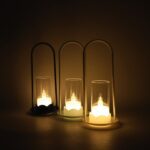 Big Wind Light Style Decorative Flameless LED Candles (6 Pc) - Closeup Embroidery by Nari Haat, Indian ethnic wear, w...