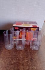 Apex Merino N’ Glass Unbreakable Plastic Drinking Glass Set (6Pc/300ml) Approx - Fabric Detail by Nari Haat, Indian...