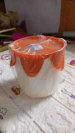 Plastic Round Tissue Box For Toilet Tissue Case Paper Box (1 Pc) - Fabric Detail by Nari Haat, Indian ethnic wear, wo...