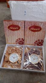 Analog Latest Stylish New Models Wall Clock with God Radha Kishan Frame - Neckline Detail by Nari Haat, Indian ethnic...