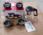 Flame Proof Glass Kettle and Cup Set with Strainer High Quality Set  24 Pc - Full Detail by Nari Haat, Indian ethnic ...