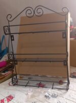 Big Wall Mounted Iron Wall Shelf with 3 Storage Racks for Kitchen - Full Detail by Nari Haat, Indian ethnic wear, wom...