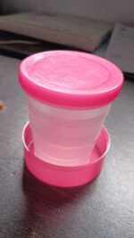 B Grade Portable Travelling Cup / Tumbler With Lid (Pack of 1) - Fabric Detail by Nari Haat, Indian ethnic wear, wome...