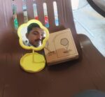 Flower-Shaped Makeup Mirror, Rotatable Makeup Mirror with Tray Table Vanity - Full Detail by Nari Haat, Indian ethnic...