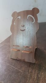 Wooden Cartoon Shape Design Mobile Stand  (1 Pc) - Fabric Detail by Nari Haat, Indian ethnic wear, women clothing, de...