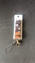 Floral Print Neck Lanyard Strap with Clip Hook & Mobile String (1 Pc) - Fabric Detail by Nari Haat, Indian ethnic wea...