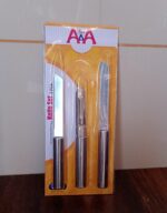 Stainless Steel Multipurpose Sharp Cutting Knife for Fruit Meat Vegetables 3 Pc - Full Detail by Nari Haat, Indian et...