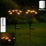 Premium Solar-Powered Decorative Firefly Garden Light (2 Pc Set) - Front View by Nari Haat, Indian ethnic wear, women...