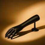 Elegant Black Hand-Shaped Jewelry Display Stand (1 Pc) - Fabric Detail by Nari Haat, Indian ethnic wear, women clothi...