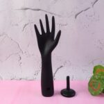 Elegant Black Hand-Shaped Jewelry Display Stand (1 Pc) - Full Detail by Nari Haat, Indian ethnic wear, women clothing...