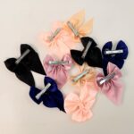 Premium Satin Bow Hair Clip Set for Girls and Women (10 Pc) - Back View by Nari Haat, Indian ethnic wear, women cloth...
