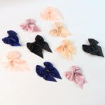 Premium Satin Bow Hair Clip Set for Girls and Women (10 Pc) - Sleeve Design by Nari Haat, Indian ethnic wear, women c...