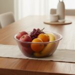 Transparent Multipurpose Mixing and Serving Bowl  (25 x 25 cm, 1 Pc) - Closeup Embroidery by Nari Haat, Indian ethnic...