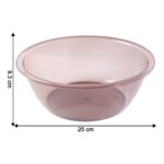 Transparent Multipurpose Mixing and Serving Bowl  (25 x 25 cm, 1 Pc) - Back View by Nari Haat, Indian ethnic wear, wo...