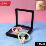 Cute Cartoon Charm Coil Hair Bands (2 Pc / Display Box) - With Dupatta by Nari Haat, Indian ethnic wear, women clothi...