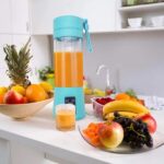 Multi-Purpose Portable USB Electric Juicer 6-Blades, Protein Shaker, Blender Mixer Cup (380 ML) - Closeup Embroidery ...